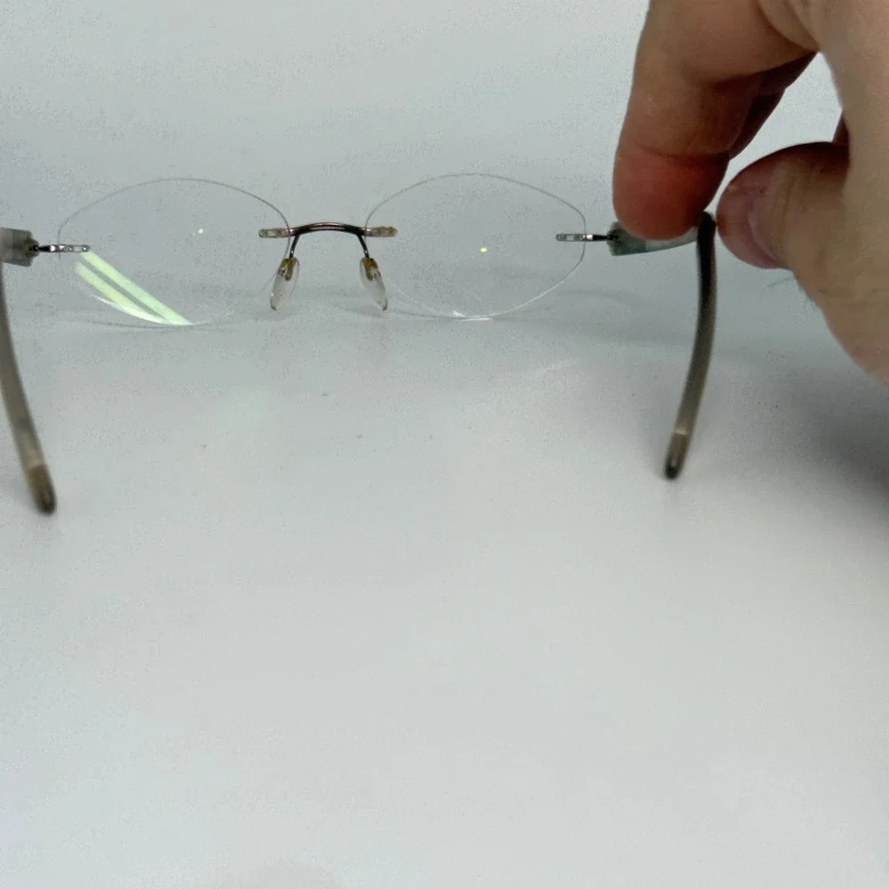 Silhouette 7608 40 6057 Rimless Eyeglasses Frames Purple Gold ‎ 47-17-135 22166